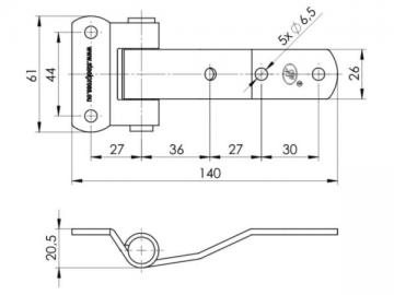 Бортовая петля быстросъемная ZW-02.106 SPP