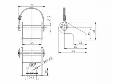 Держатель петли UZ-03A