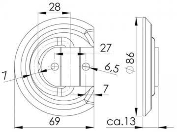 Петля крепления груза 250 кг U-03B SPP