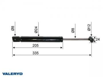 Амортизатор BPW PAV/SR 2,0 MX CC=335 арт.2382002, Швеция